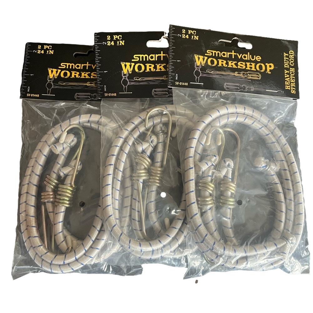 6 ct 24” Heavy Duty Bungee Cords by SmartValue Workshop